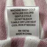 Jane and Delancey  Pink and White Striped V-neck Hoodie Tunic Sweatshirt, Size 1X Photo 9