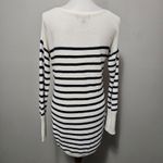 Banana Republic  Striped Crew Neck Sweater Womens Size S Ivory Navy Cotton Blend Photo 4