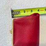 Triple Frame Vegan Leather Coin Purse NWOT Red Photo 8