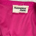 Savanna Jane L Aztec embroidered sleeveless mini dress pink Fuchsia tassels Size L Photo 1