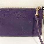 Coach 365 Violet Gold Leather Zip Around Wristlet Wallet Photo 4