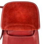 Vintage Amen Acres Red Leather Saddlebag Crossbody Shoulder Bag USA Photo 4