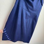Eliza J Navy Shimmery One Shoulder Ruffle Mini Shift Dress Formal 18W Photo 6
