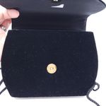 Solid Black Velvet Evening Crossbody Snap Photo 5