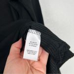 Lulus Long Sleeve Ribbed Top Black Sz S Photo 3
