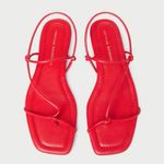 Loeffler Randall NWT  Eleanor Strappy Flat Napa Leather Sandals in Red Size 9 Photo 2