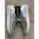 Michael Kors Silver Womens Sneakers W/ Monogram Heel & Logo Accents Size 8.5 Photo 5