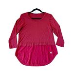 Michael Kors Michael  red crewneck blouse chiffon bottom size s Photo 1
