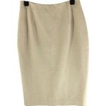 Theory Womens Pencil Skirt Stretch Slit Office Career Beige 6 Photo 0