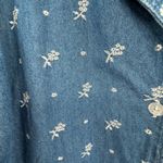 Denim & Co Embroidered Denim Shirt Jacket Floral 100% Cotton 3X Plus Blue Photo 4