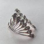 Vintage Bat Wing Unbranded Statement Ring Silver Photo 4