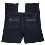 Lee Reserve Boot Cut Dark Wash Embroidered Pockets Denim Blue Jeans ~ Women's 16 Photo 1