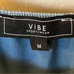 VIBE bodycon flirty dress, side slit & ruffle detail, Teal blue, stretchy, M Blue Size M Photo 2