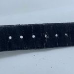 Time women watch gold tone 33mm black leather band running Photo 5