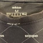  crop top! Adidas black & white logo crop top t shirt women’s size large! Photo 1