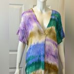 ZARA  WOMAN MULTICOLORED TIE DYE ROMANTIC BOOHOO TUNIC DRESS VISCOSE SIZE XS Photo 9