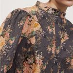 & Other Stories & Other Stories Paris Atelier Cottage Floral Gray & Pink Cotton Blouse Size 8 Photo 10