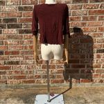 Kirious  burgundy striped cropped tee / S / Excellent condition Photo 11
