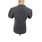 Hollister Dark Charcoal Gray Short Sleeve Knit Top Sweater S Y2K Rolled Collar Photo 4