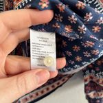 Trovata Bird Of Paradis Blue & Pink Floral Print Long Sleeve Silk Blouse Size M Size M Photo 8