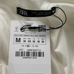 ZARA  Dress Sz M Ecru Linen‎ Blend Midi Old Money Nouveau Riche Bridal Beach Photo 7