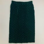 Annie Griffin Polka Dot Velvet Pencil Skirt Black Green‎ Photo 2