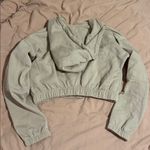 Women's Ashley Vintage Charm Tan Beige Cropped Hooded Utility Zip Up Medium Photo 4