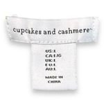 Cupcakes And Cashmere Cardigan Women's Sz L Cable Knit Long Sleeve Buttons Green Size L Photo 2