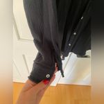 Aerie Pool to Party Black Button Down Gauzey Tunic Top Photo 9