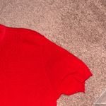 Vintage Nikki Vibrant Red Women's Crew Neck Sweater Shirt Holiday Minimal Size L Photo 3