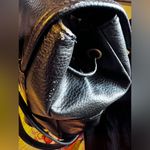 CRAZY HORSE  Leather Backpack Black Zipper-Back Front Compartment Pull-Tie Top Photo 7