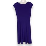 Ralph Lauren  Dress Faux Wrap Jersey Size 10 MENDED Knee Length Hem Office Career Photo 1