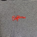 Brandy Melville John Galt Navy and White Striped California T Shirt OS Photo 1