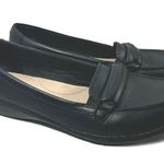 Clarks Clark’s Ashland Lilly Black Leather Slip-on Loafers Women sz 8.5 Photo 1