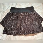 Varley  Adams Animal Print Black and Brown Mini Skort XS Photo 3