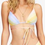 Billabong  NWT Striped Triangle Wrap Bikini Top Size Medium Swim Summer Beach Photo 1