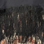 Venus | Women's Black Fringe V-Neck Sleeveless Blouse Shirt Photo 5