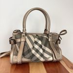 Burberry Pre-Owned Satchel Shimmer Nova Check Canvas Photo 1