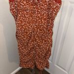 Papaya Terracotta Floral. Mini Dress Photo 2