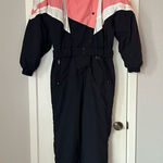 Vintage 80s Subello One Piece Ski Suit Black Size 12 Photo 0