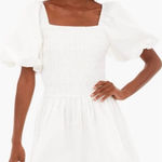 Tuckernuck Hyacinth House NWT Catarina Smocked Puff Mini Dress White‎ Size XL White Photo 0