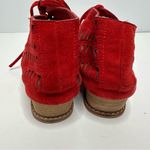 Jeffrey Campbell  Red Rodillo Suede Peep Toe Wedges Size 7.5 Photo 7