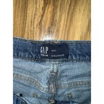 Gap Denim Womens Girlfriend Jeans Size 4 27 Distressed Dark Blue Photo 2