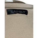 Leo Guy Size M Color Tan Sleeveless evening Top Intricate Silver Rhine Stone Size M Photo 6