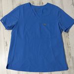 FIGS  V-Neck Short Sleeve Scrub Top in Blue Photo 0