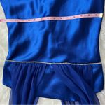 Vintage 80s/90s Fiesta Royal Blue Satin Old Hollywood Short Cocktail Dress Size L Photo 8