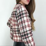 W By Worth Bouclé Knit Plaid Top | Size S Photo 3