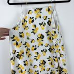 Carolina belle Lemon Print Sheath Slip Dress Women’s Size 10 White Yellow Photo 6