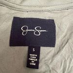 Jessica Simpson Blazer Finn Draped Embroidered Jacket Size Small S Olive Green Photo 7