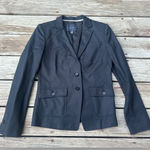 Banana Republic Two-Button Closure Femme Black Stretch Blazer, Size 8 Photo 0